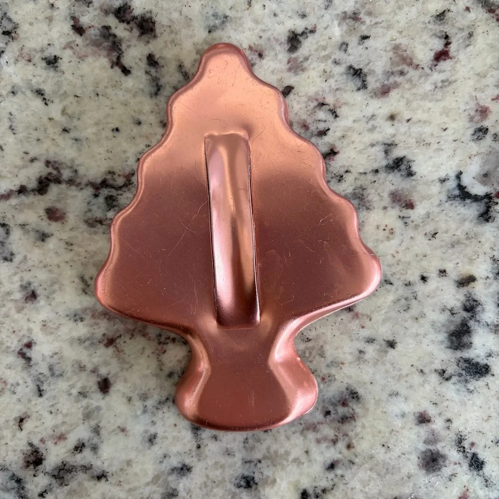 Vintage Copper Christmas Cookie Cutters Set of 5 Gingerbread Man Tree Santa